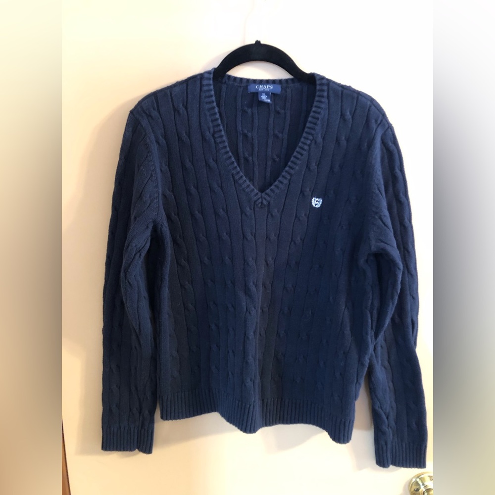 Chaps Navy Sweater XL